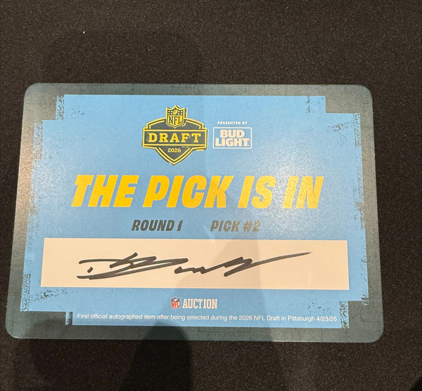 David Bailey Autographed Commemorative Draft Card - First NFL Auction Of...