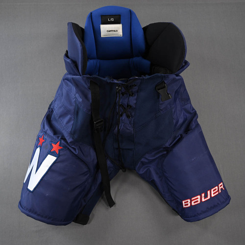 Image of Vrana, Jakub<br>Navy, Bauer Pants - Worn in 2018 Stadium Series and on March 20, 2018<br>Washington Capitals<br>2017-18<br>#13