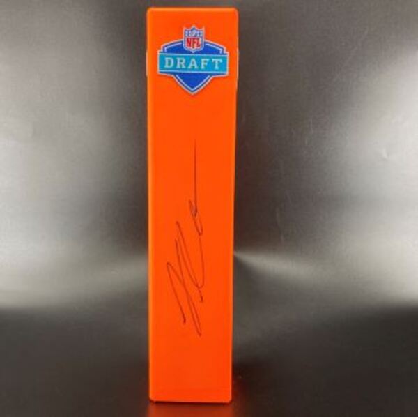 NFL - Cardinals Jeremiyah Love Signed Pylon with NFL Draft Logo