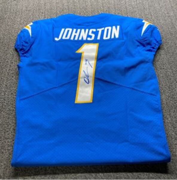 NFL - Chargers Quentin Johnston Signed Authentic Jersey Size 44