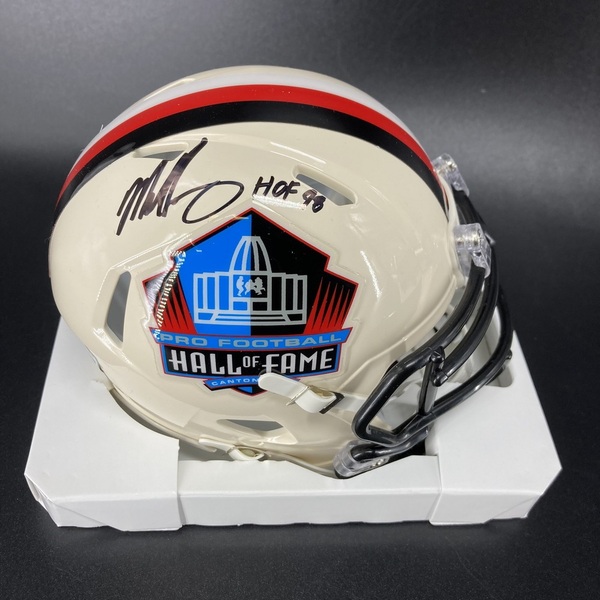 HOF - Bears Mike Singletray Signed Retro HOF Mini Helmet