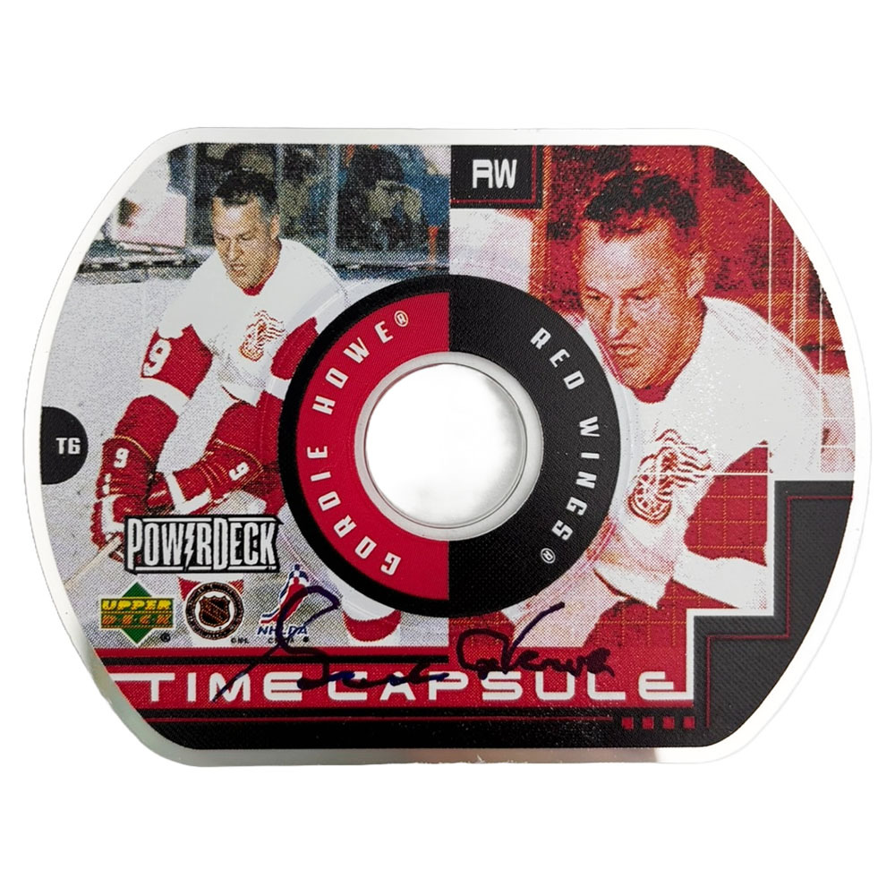 Gordie Howe Autographed Upper Deck Powerdeck Time Capsule CD Card