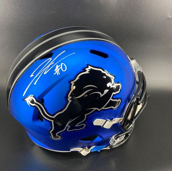 Lions - Jahmyr Gibbs Signed Replica Rave Helmet