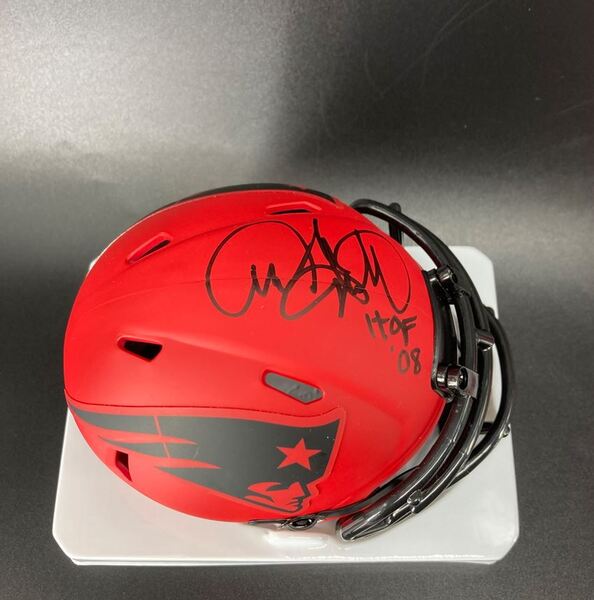 HOF - Patriots Andre Tippett Signed Rave Mini Helmet