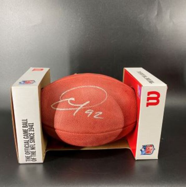 NFL - Cowboys Quinnen Williams Signed Authentic Salute To Service Football