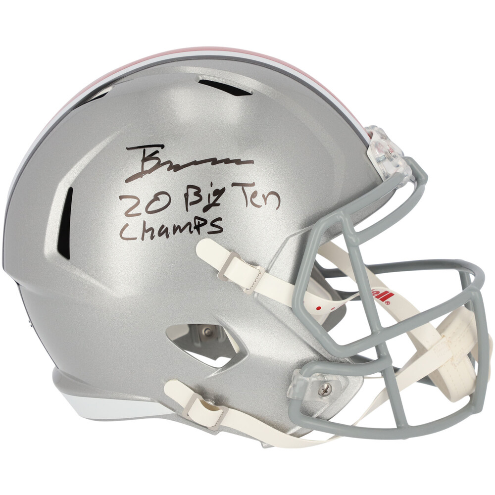 Trey Sermon Ohio State Buckeyes Autographed Riddell Speed Replica Helmet with 