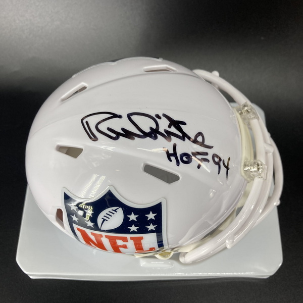 HOF - Cowboys Randy White Signed NFL Shield Mini Helmet with HOF 94 Insc...