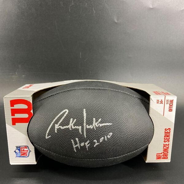HOF - Saints Rickey Jackson Signed Black Metalic Football
