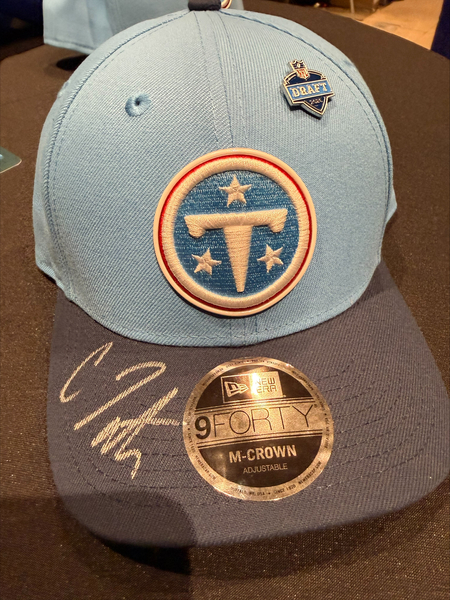 Carnell Tate  Autographed Team Draft Hat - 1st official signed team hat ...
