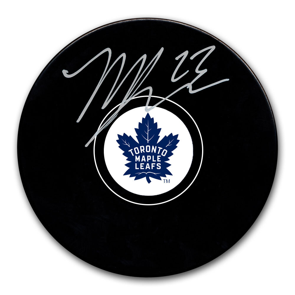 Matthew Knies Autographed Toronto Maple Leafs Hockey Puck