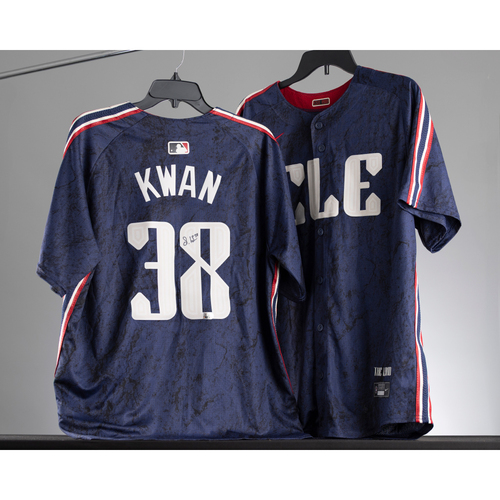 Photo of Signed Steven Kwan City Connect Jersey