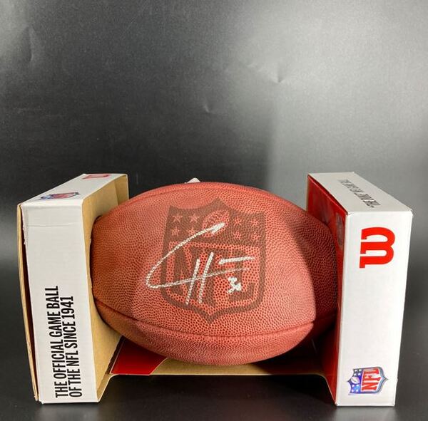 NFL - Vikings CJ Ham Signed Authentic Football with Pro Bowl Logo