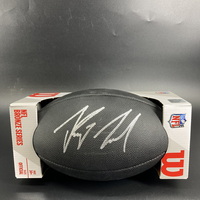 NFL - Colts Riley Leonard Signed Black Composite Silver Series Football