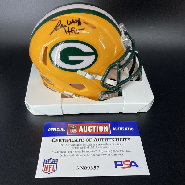 HOF - Packers Ron Wolf Signed Mini Helmet with HOF 79 Inscription
