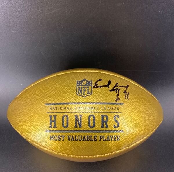 HOF - Oilers Earl Campbell Signed Gold Honors Football