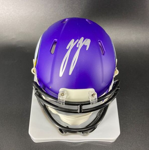NFL - Vikings JJ McCarthy Signed Mini Helmet