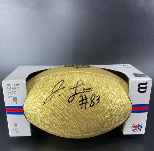 NFL - Commanders Jaylin Lane Signed Gold Composite Football