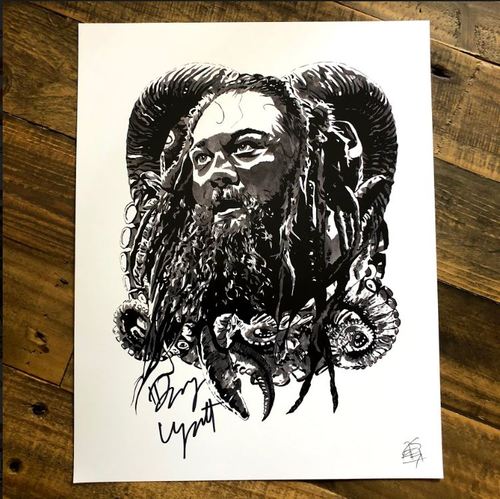 Bray Wyatt (tentacles) SIGNED 11 x 14 Rob Schamberger Print
