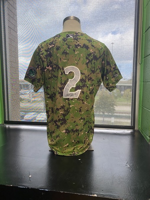 Anthony Bemboom Norfolk Tides Autographed Game-Worn Digital Camo Jersey #2 Size 46