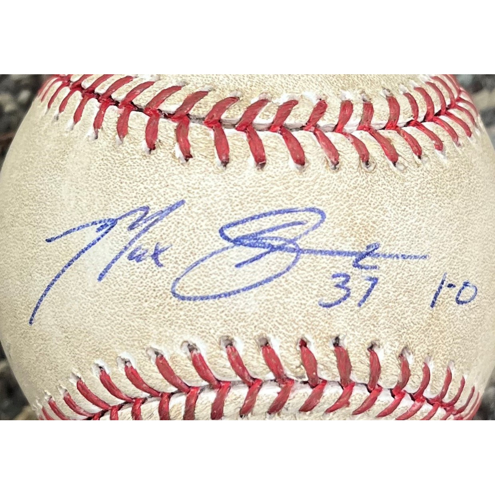 Game-Used Baseball: Max Scherzer Autographed Pitched Baseball with
