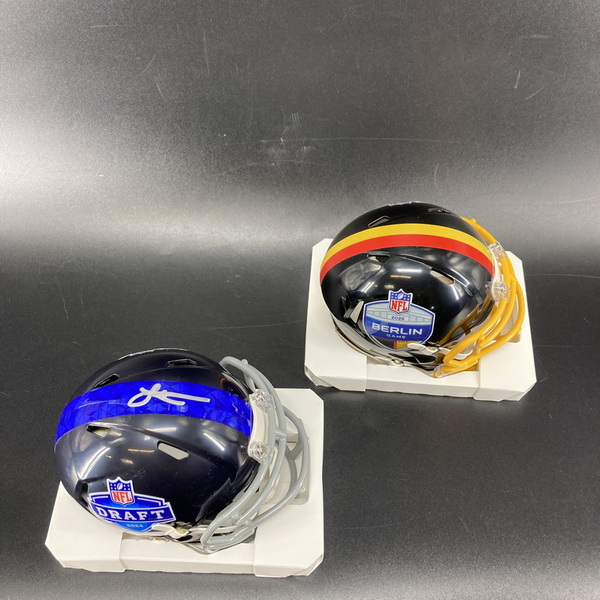 Berlin Game -  Colts Laiatu Latu Signed NFL Draft Mini Helmet + Berlin M...