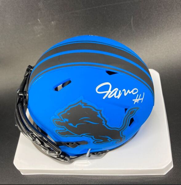 Lions - Jameson Williams Signed Rave Mini Helmet