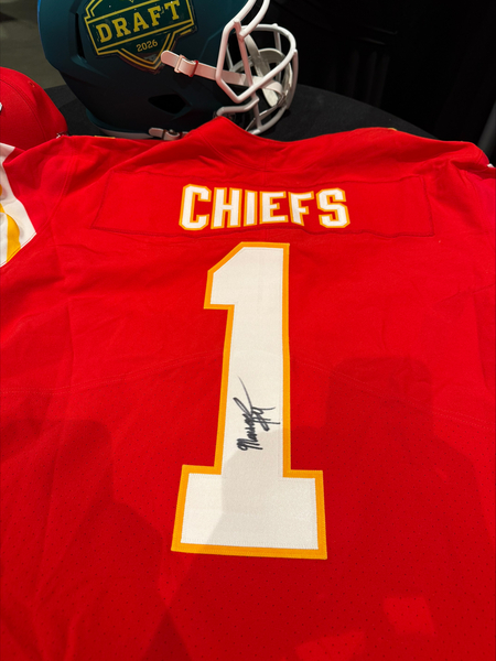 Monsoor Delane  Autographed Chiefs Draft Jersey - 1st NFL Auction offici...