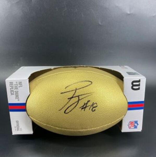 NFL - Rams Terrance Ferguson Signed Gold Composite Football