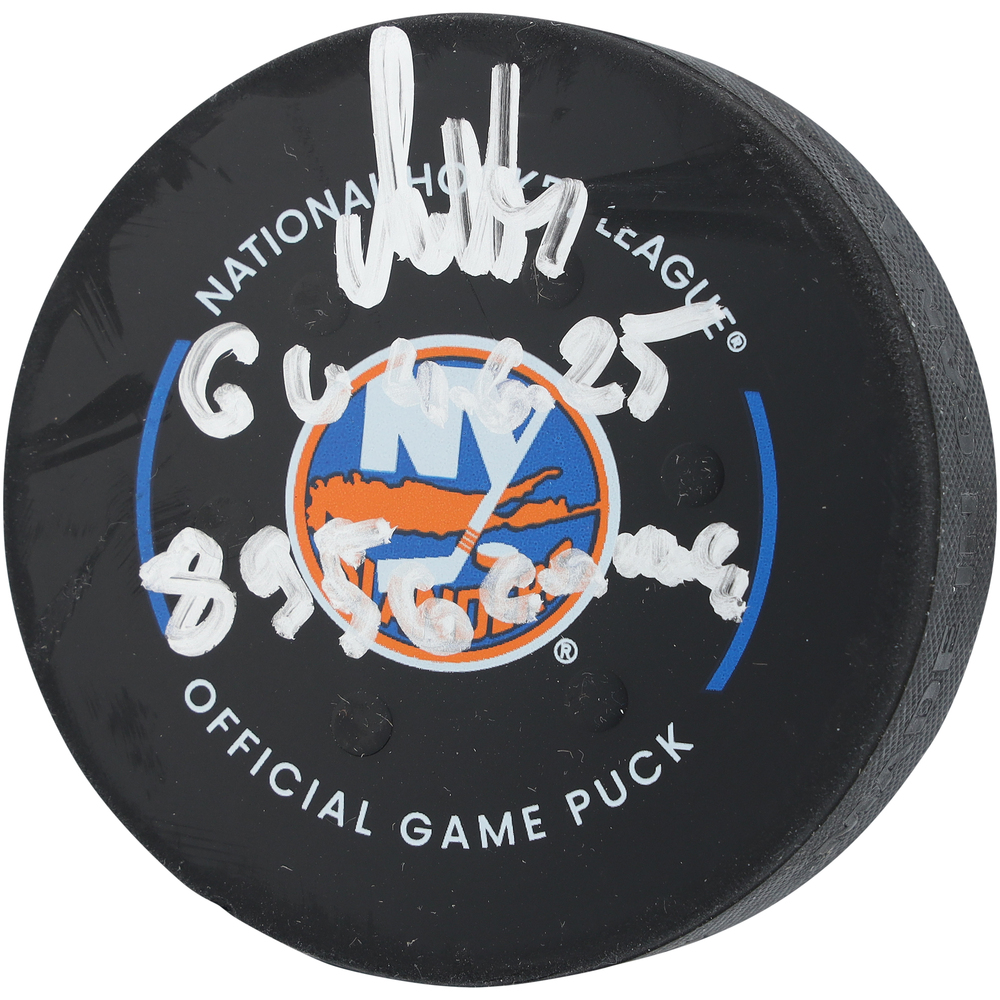 Alex Ovechkin Washington Capitals Autographed Game-Used Puck From 895th Record Game vs. New York Islanders on April 6, 2025 with Multiple Inscriptions (Not a Goal Puck)