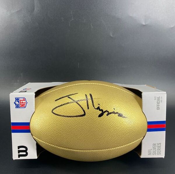 NFL - Texans Jayden Higgins Signed Gold Composite Football