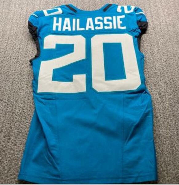 London Games - Jaguars Kahlef Hailassie Game Worn Jersey (10/19/2025) Si...
