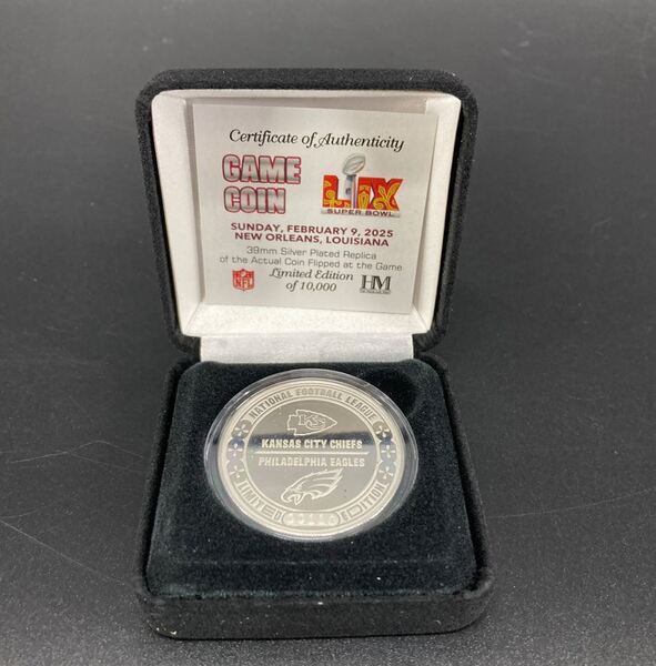 NFL - Eagles Super Bowl LIX Commemorative Game Coin + SB LIX Confetti fr...