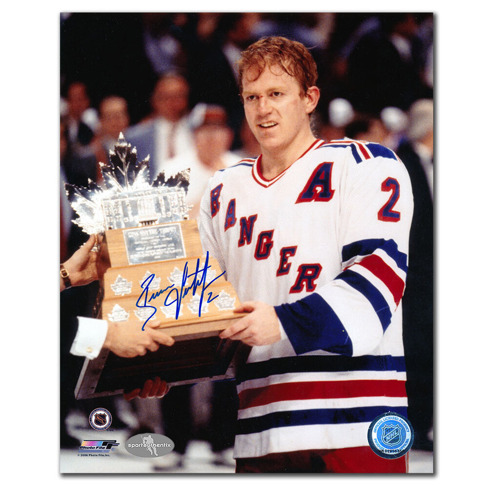 Brian Leetch Autographed New York Rangers 8x10 Photo - 1994 Conn Smythe Trophy