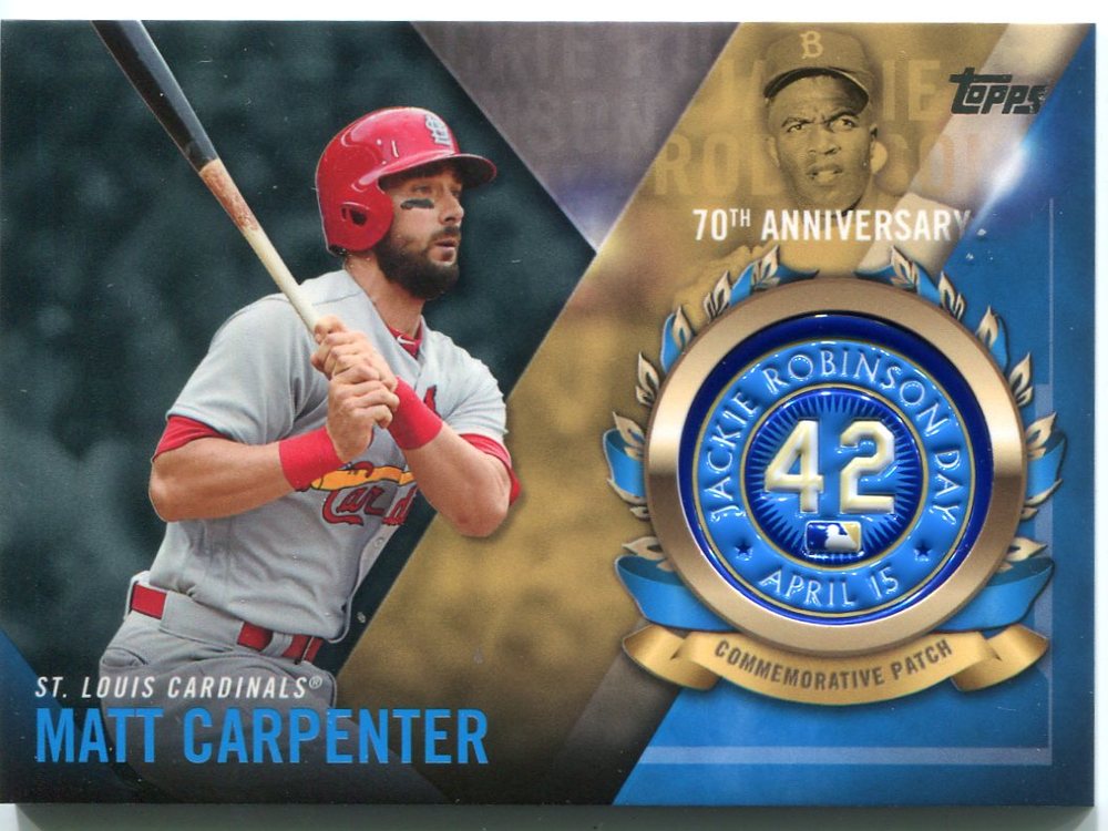 2017 Topps Jackie Robinson Logo Patches #JRPCMCR Matt Carpenter