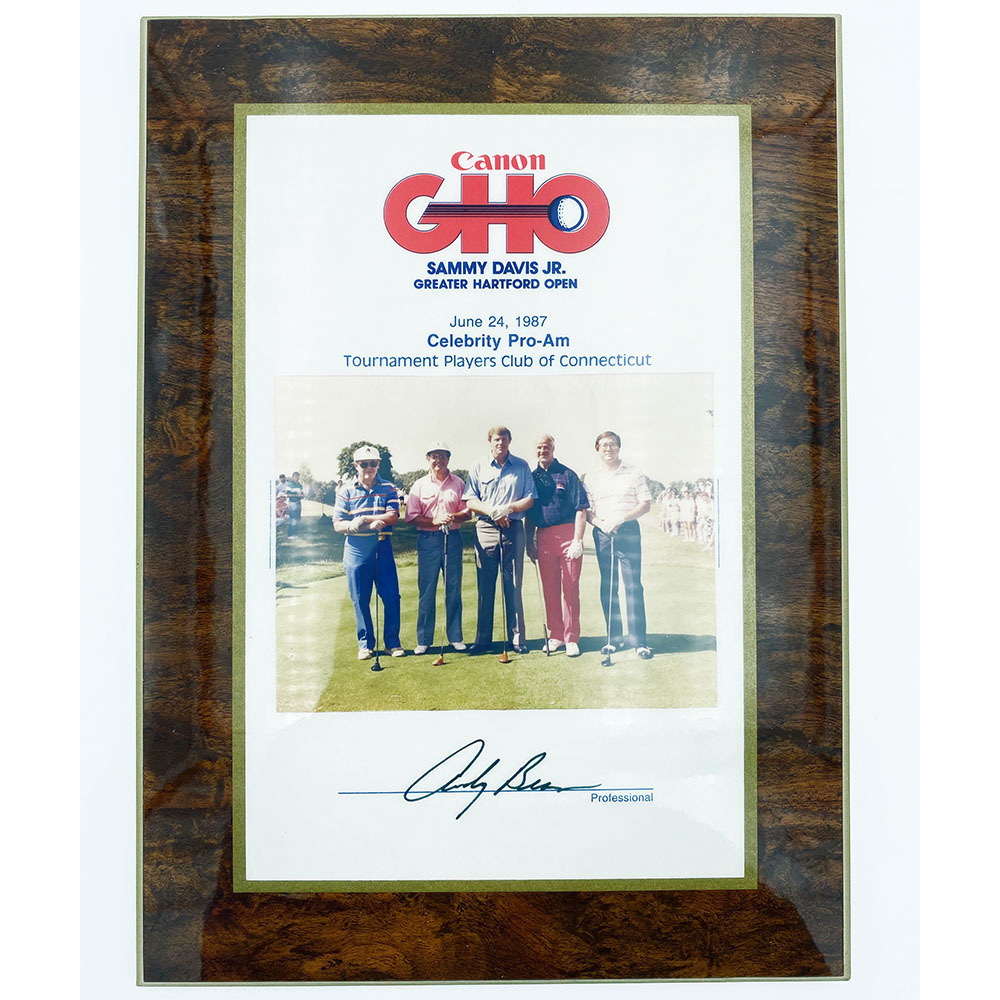 Gordie Howe's 1987 Sammy Davis Jr. Greater Hartford Open Plaque