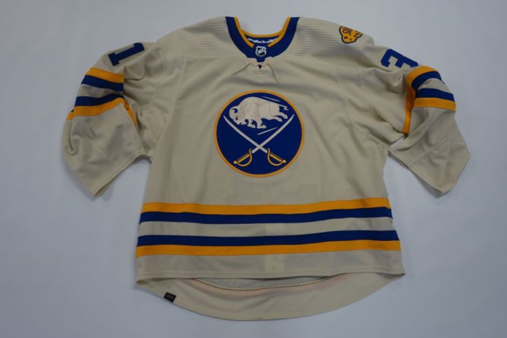 Dustin Tokarski 2022 Buffalo Sabres Heritage Classic Jersey NHL Auctions