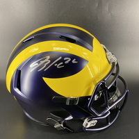 NFL - Michigan Blake Corum Signed Replica Speed Helmet