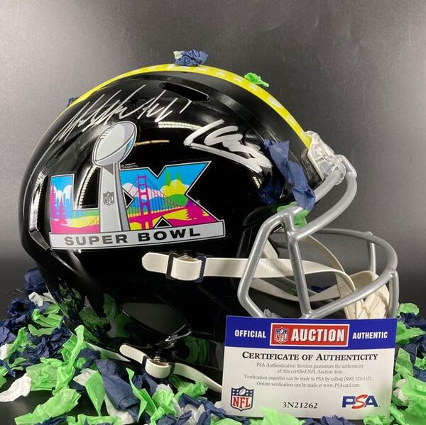 NFL - Seahawks Multi-Sign Comemmorative SB LX Replica Helmet Signed By S...