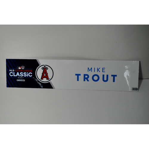 Team-Issued Locker Tag - 2021 Little League Classic - Mike Trout