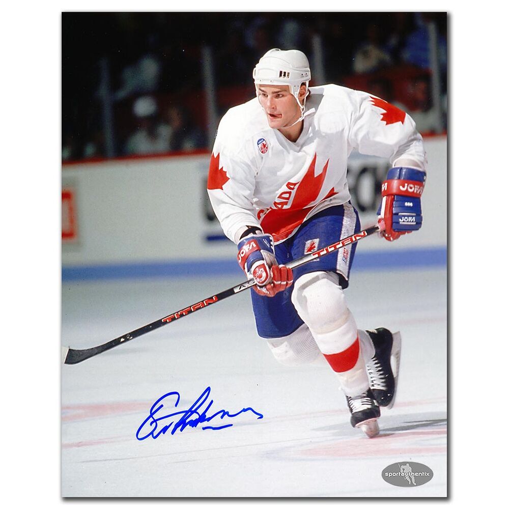 Eric Lindros Autographed Team Canada 1991 Canada Cup 8x10 Photo