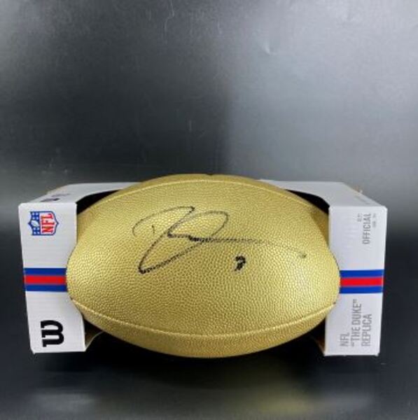 NFL - Chargers Derwin James Signed Gold Composite Football