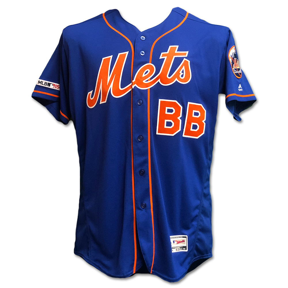 Team Issued Blue Alt. Home Bat Boy Jersey 2019 Season New York Mets