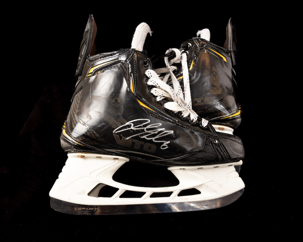 Signed and Game-Used Bauer Skates by #8 Jacob Trouba