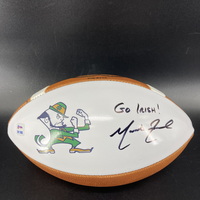 Shriners - Notre Dame Marcus Freeman Signed Panel Ball With Notre Dame Logo