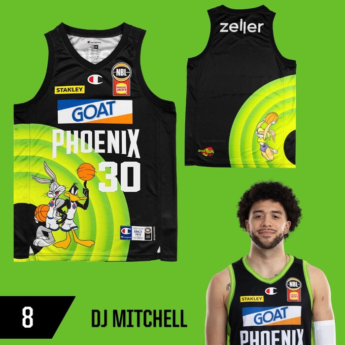 Photo of DJ Mitchell #8 S.E.M Phoenix 2025/26 Space Jam Game Worn Jersey