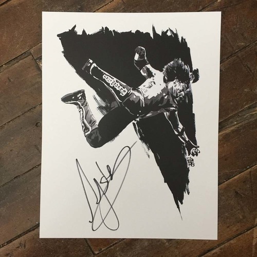 AJ Styles SIGNED 11 x 14 Rob Schamberger Print