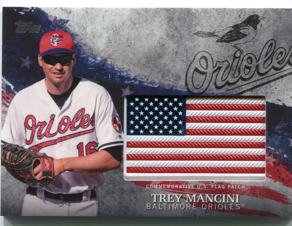 2018 Topps Independence Day U.S. Flag Relics #IDMLTM Trey Mancini