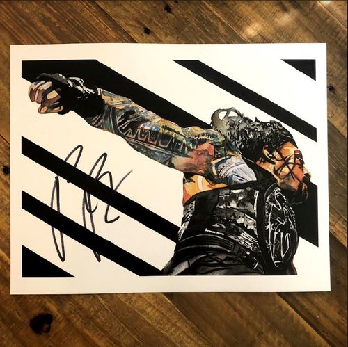 Roman Reigns SIGNED 11 x 14 Rob Schamberger Print