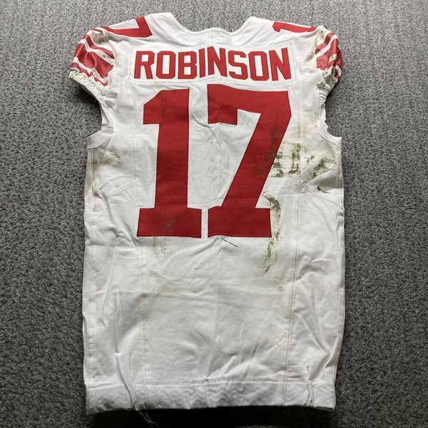 International Series - Giants Wan'Dale Robinson Game Used Jersey (11/10/...