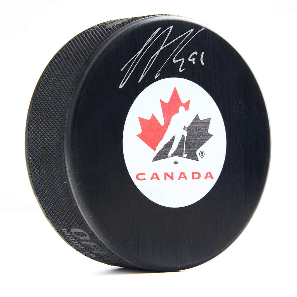 Nazem Kadri Autographed Team Canada Primary Logo Hockey Puck